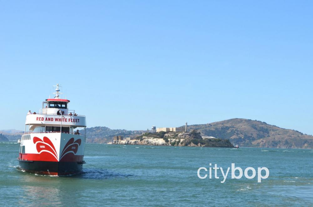 Tour boat in San Francisco harbor