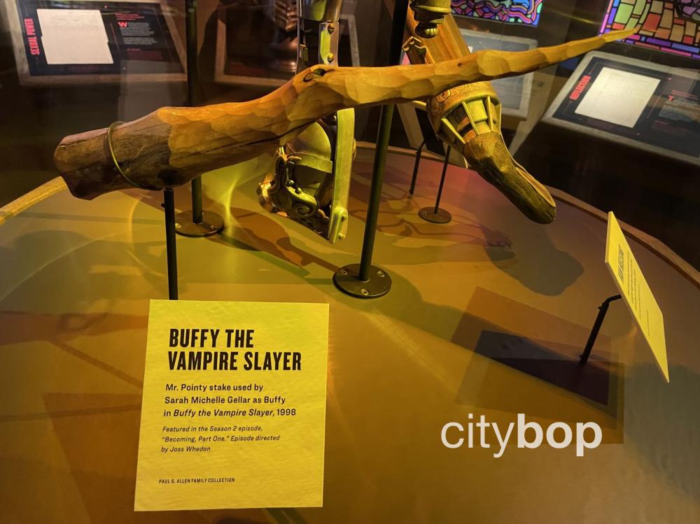 Buffy the Vampire Slayer stake, at Museum of Pop Culture, Seattle.